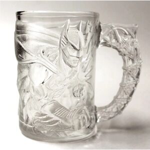 McDonald’s Batman Forever Batman and Gotham City Clear Glass Mug 1995